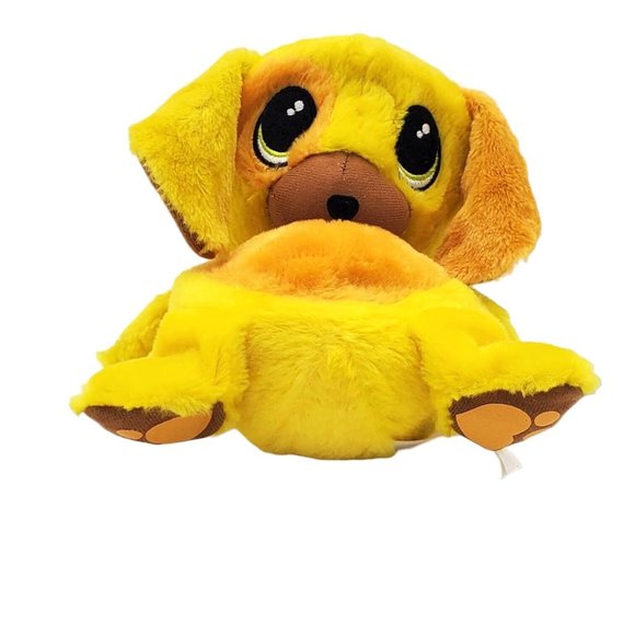 Unique Cute Funny Ball Pets Plush Yellow Fold Up Puppy Dog Kids Toy 12122-3clo - Picture 2 of 7